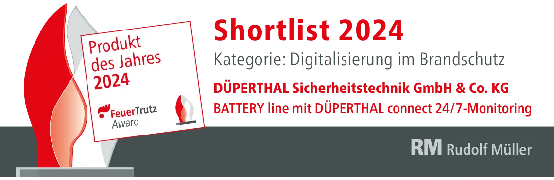 Kurzbeschreibung: Grafik für den FeuerTrutz Award 2024, die die Shortlist-Kategorie