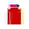 Red container with a lid, resembling a jar.