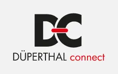Logo von DÜPERSHAL connect mit den Buchstaben DC in schwarz und rot.