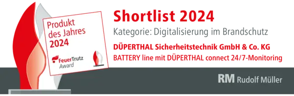 Kurzbeschreibung: Grafik für den FeuerTrutz Award 2024, die die Shortlist-Kategorie