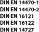 DIN EN 14470-1 + DIN EN 14470-2 + DIN EN 14727
